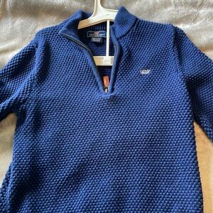 Vineyard Vines boys waffle half zip Size 7